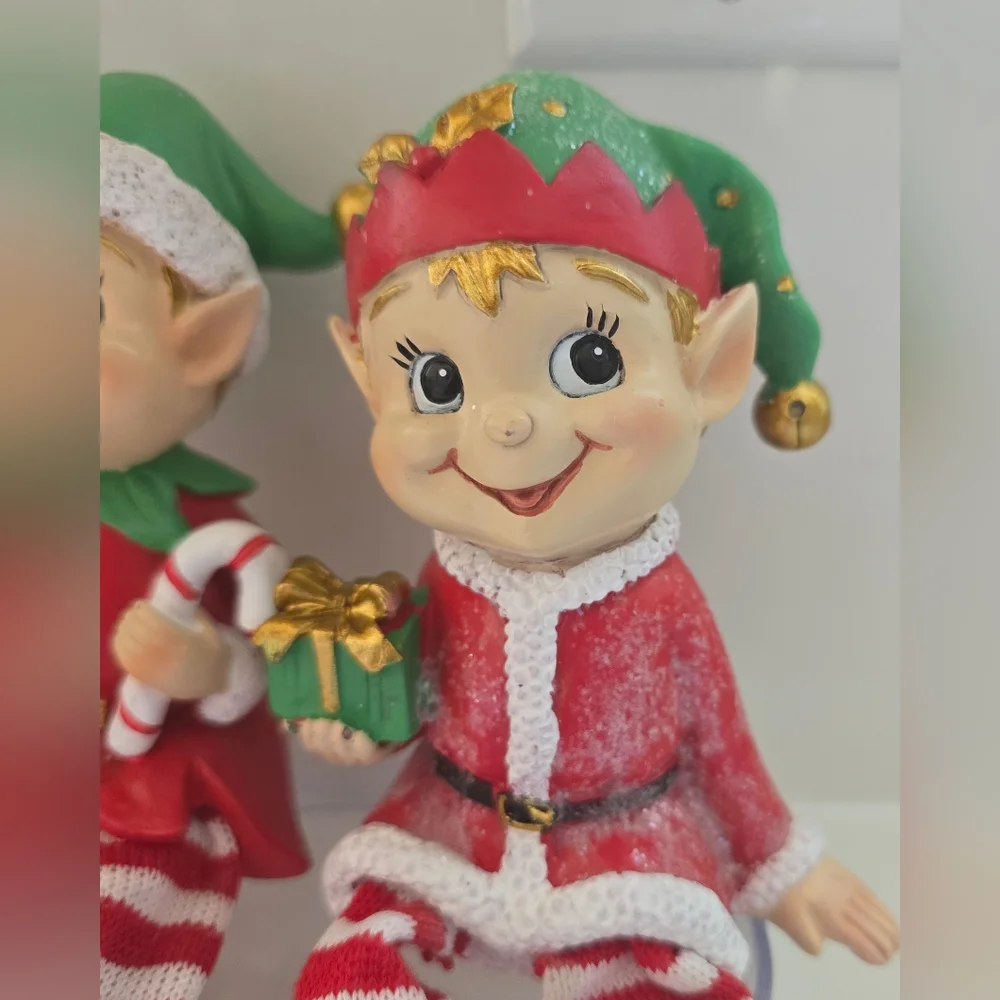 Target Collections Hand-painted Happy Smiling Christmas Elves Dangling‎ Legs 3